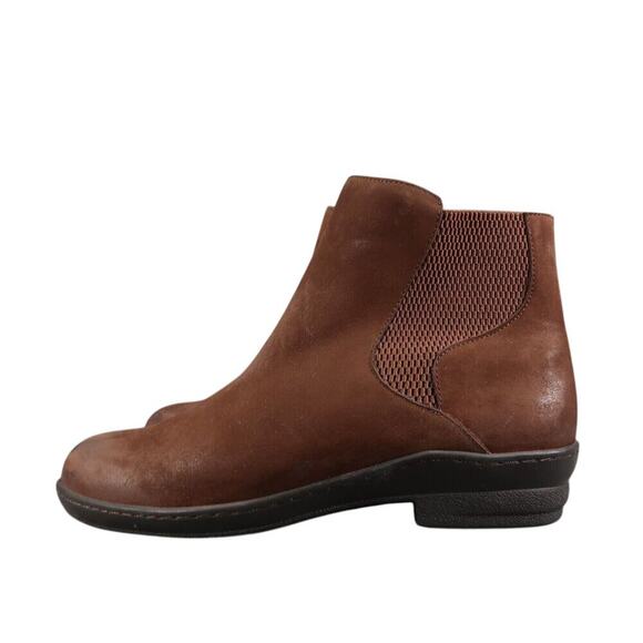 David Tate Shoes Women 6 Bootie Casual Leather Comfort Gore Panel Zip Ankle Boot - Picture 4 of 15